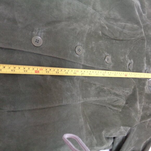 Coldwater Creek Women's Button Front Jacket Olive Green Suede size 1X - Picture 5 of 7